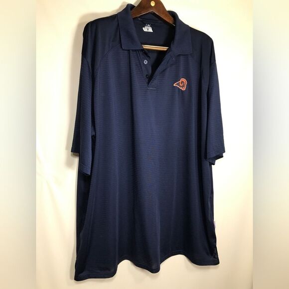 Russell Los Angeles Rams Polo Shirt Mens 3XL Navy Blue Buttons - Picture 1 of 5
